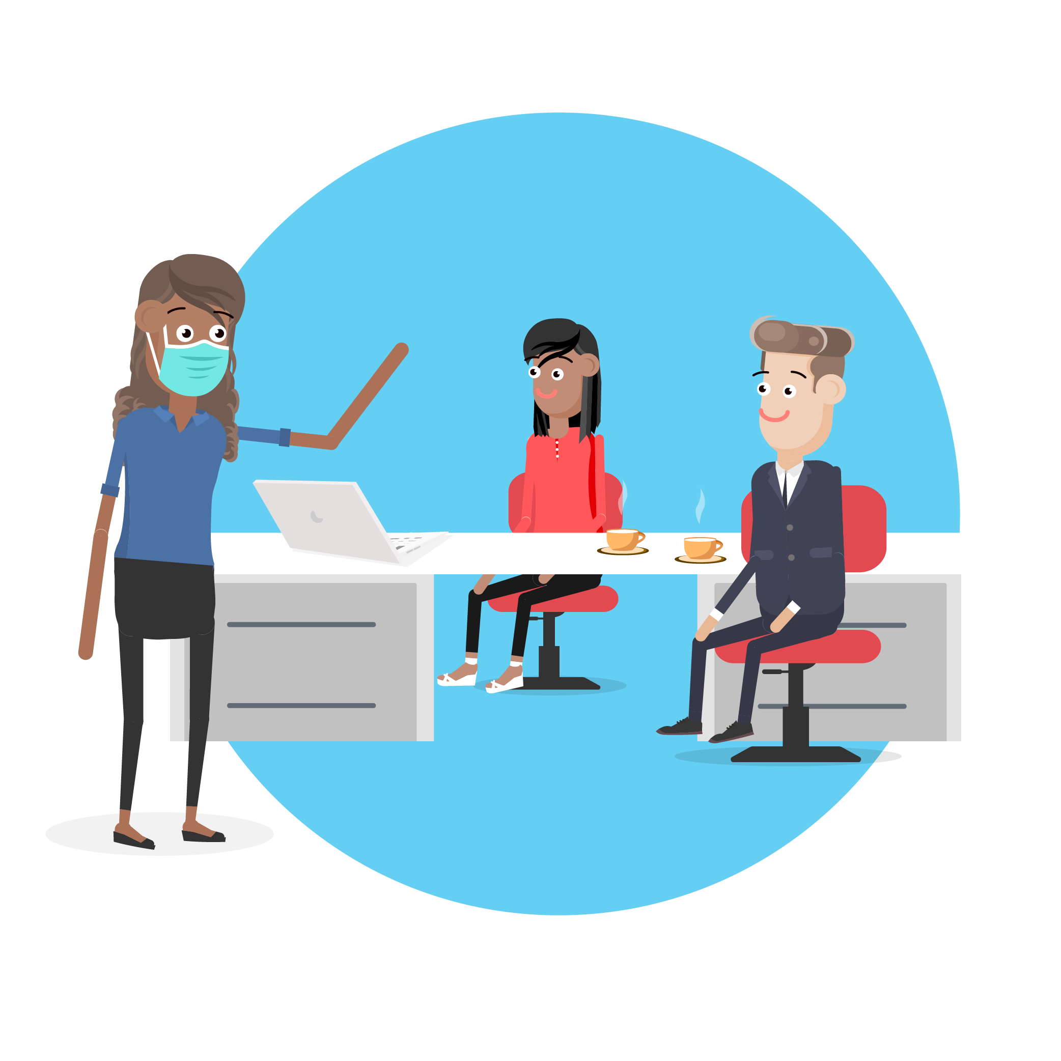 Managers meeting at a desk