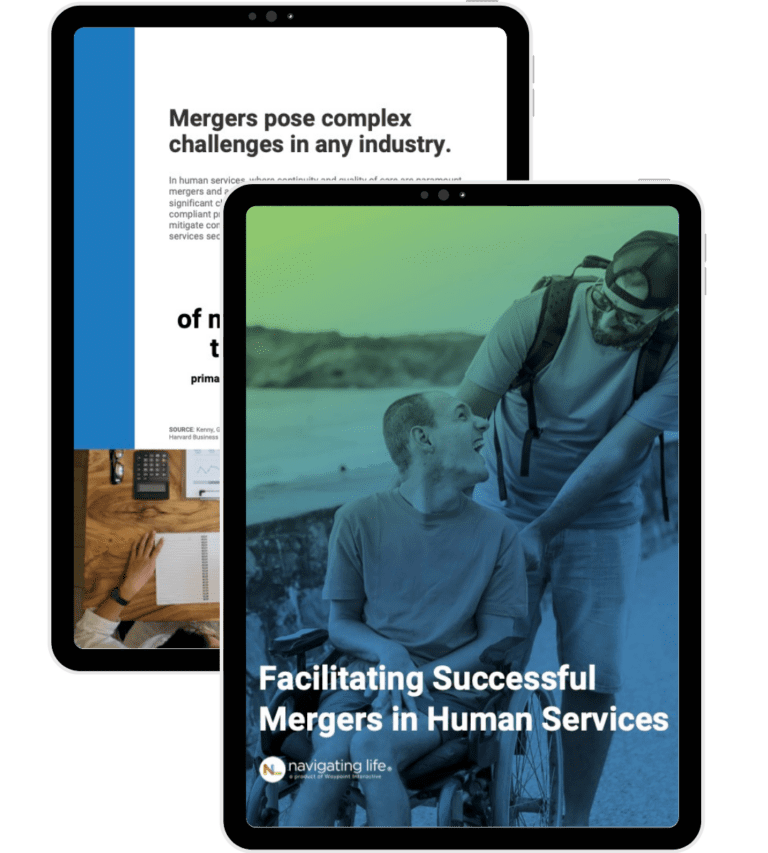 Facilitating Successful Mergers in Human Services Whitepaper Preview on Tablet
